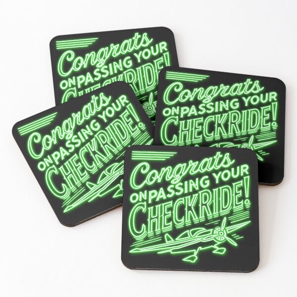 Item preview, Congrats on passing your checkride! (neon green) designed and sold by LAPilotGirl.