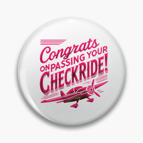 Item preview, Congrats on passing your checkride! (pink) designed and sold by LAPilotGirl.