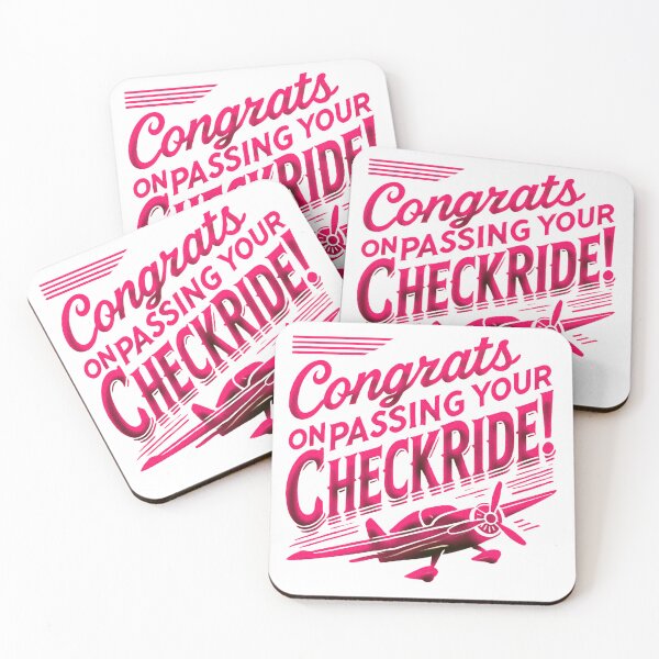 Item preview, Congrats on passing your checkride! (pink) designed and sold by LAPilotGirl.