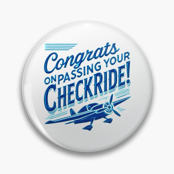 Item preview, Congrats on passing your checkride! (blue) designed and sold by LAPilotGirl.