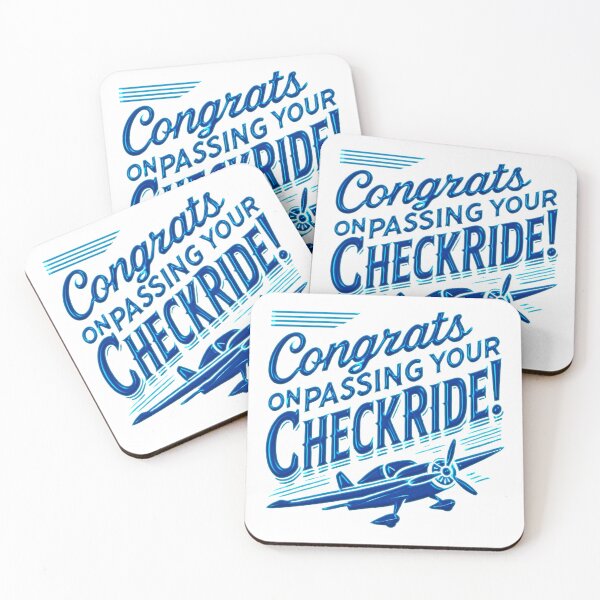 Item preview, Congrats on passing your checkride! (blue) designed and sold by LAPilotGirl.