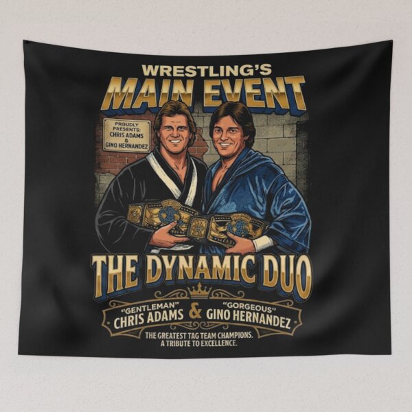 Item preview, "Gentleman Chris Adams" & Gino Hernandez - the Dynamic Duo tag team WCCW tribute designed and sold by The Irish Whip.