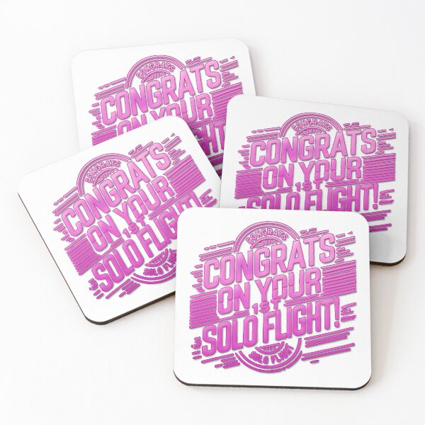 Item preview, Congrats on your 1st Solo Flight! (d.pink) designed and sold by LAPilotGirl.