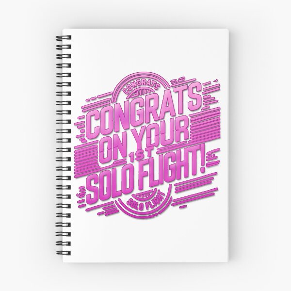 Item preview, Congrats on your 1st Solo Flight! (d.pink) designed and sold by LAPilotGirl.