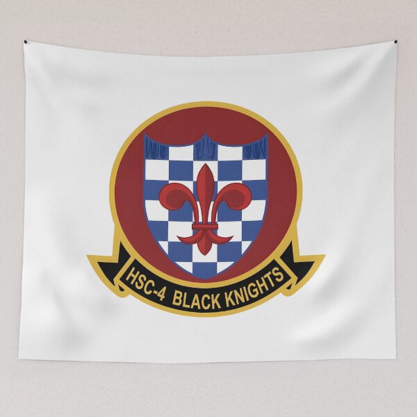 Item preview, Official Insignia of Helicopter Sea Combat Squadron Four (HSC-4) "Black Knights" designed and sold by CharlieDesings.