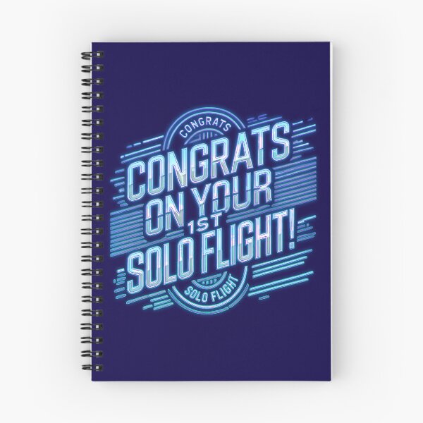 Item preview, Congrats on your 1st Solo Flight! (neon blue) designed and sold by LAPilotGirl.
