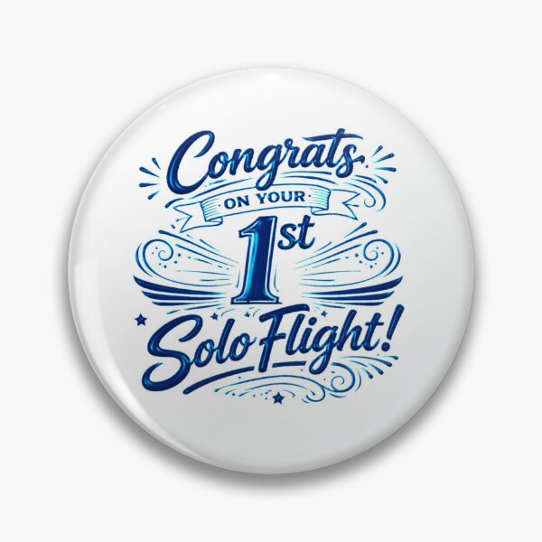 Item preview, Congrats on your 1st Solo Flight! (blue) designed and sold by LAPilotGirl.