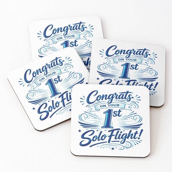 Item preview, Congrats on your 1st Solo Flight! (blue) designed and sold by LAPilotGirl.
