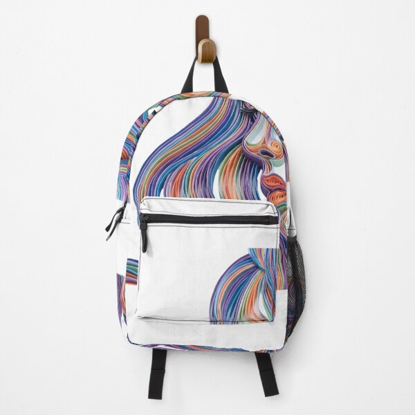 Item preview, Rainbow Flow Woman – Abstract Color Line Portrait Art designed and sold by canvahub.