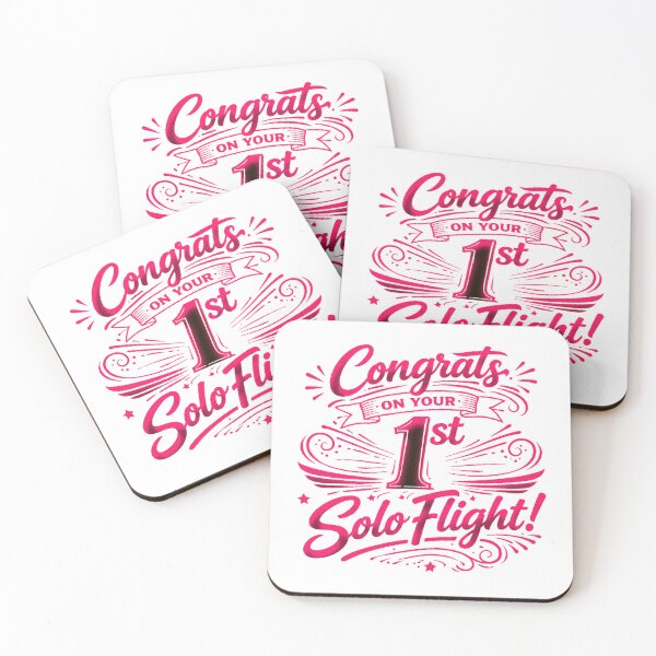 Item preview, Congrats on your 1st Solo Flight! (pink) designed and sold by LAPilotGirl.