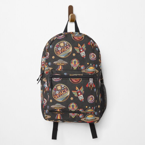 Item preview, Space Age Patch Collector Pattern Retro UFO and Planet Badge Design designed and sold by Veata.