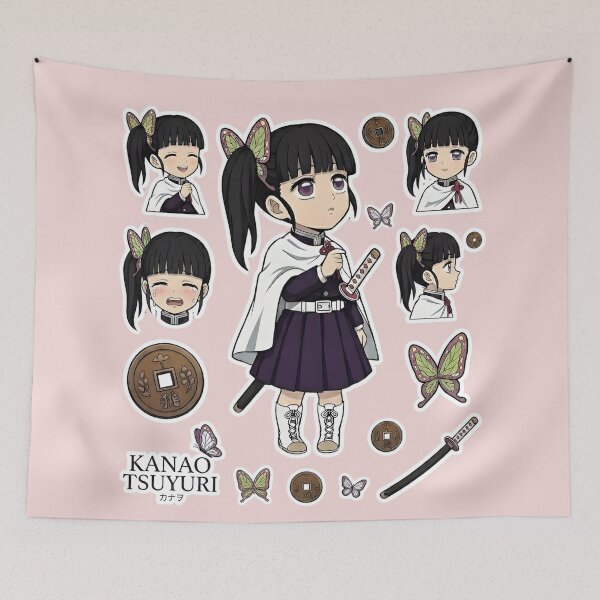 Item preview, Chibi Kanao Tsuyuri Flower Breathing Sticker Pack designed and sold by Innova_Creations.