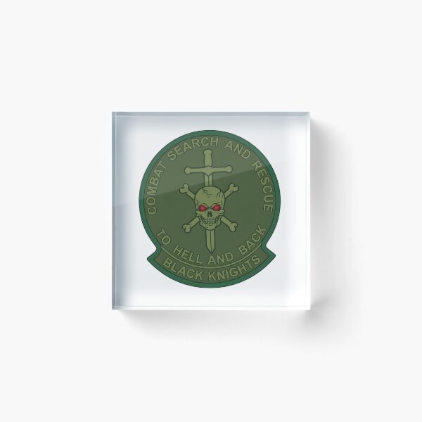 Item preview, Combat Search and Rescue Insignia of HSC-4 Black Knights: "To Hell and Back" designed and sold by CharlieDesings.