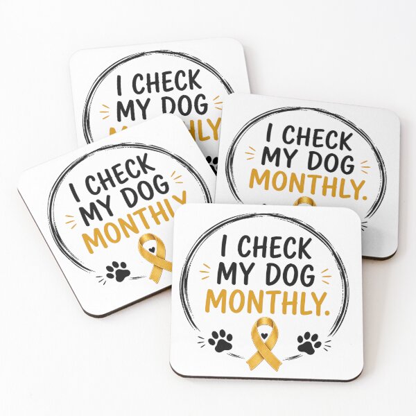 Item preview, I Check My Dog Monthly  designed and sold by DrakeDogShop.