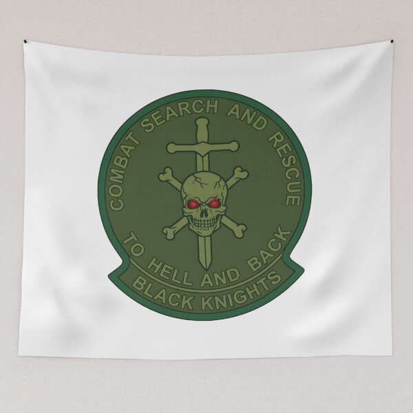 Item preview, Combat Search and Rescue Insignia of HSC-4 Black Knights: "To Hell and Back" designed and sold by CharlieDesings.