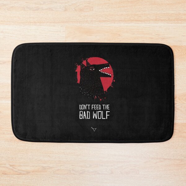 Item preview, Don't Feed The Bad Wolf - Dark Minimalist Wolf Graphic Design designed and sold by Sunnay1989.