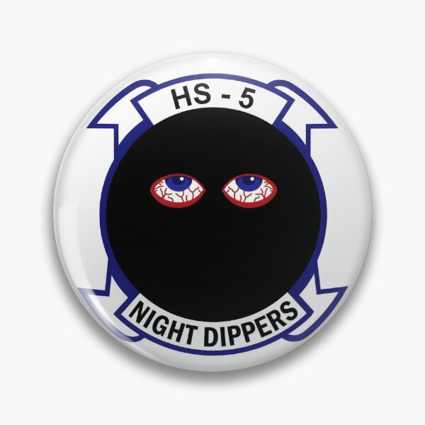 Item preview, Official Insignia of Helicopter Anti-Submarine Squadron Five (HS-5) "Night Dippers" designed and sold by CharlieDesings.