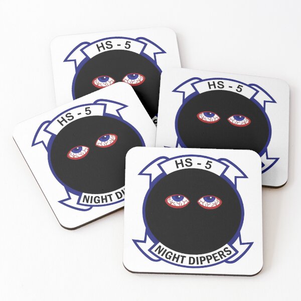 Item preview, Official Insignia of Helicopter Anti-Submarine Squadron Five (HS-5) "Night Dippers" designed and sold by CharlieDesings.