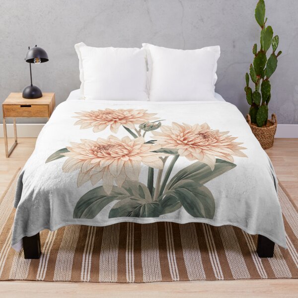Item preview, Chrysanthemum Watercolor Design – Korean Minhwa Floral Print designed and sold by VibranPalette.