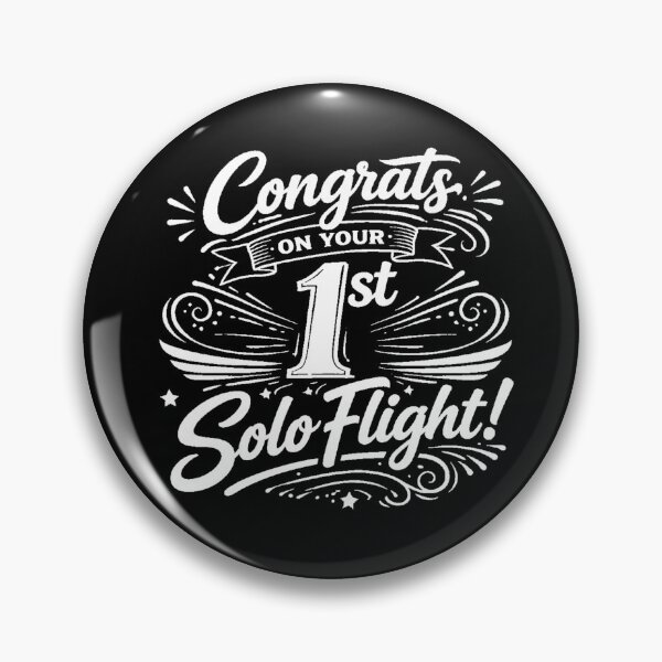 Item preview, Congrats on your 1st Solo Flight! (white) designed and sold by LAPilotGirl.
