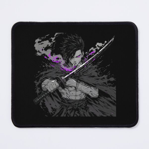 Item preview, Intense Purple Eyed Samurai Warrior with Katana designed and sold by Radhestore.