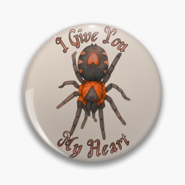 Item preview, C. Elegans (Trinidad Dwarf) A.K.A Heart Butt Tarantula- 'I Give You My Heart' Design (V1) designed and sold by PorcelainBoneWitch.