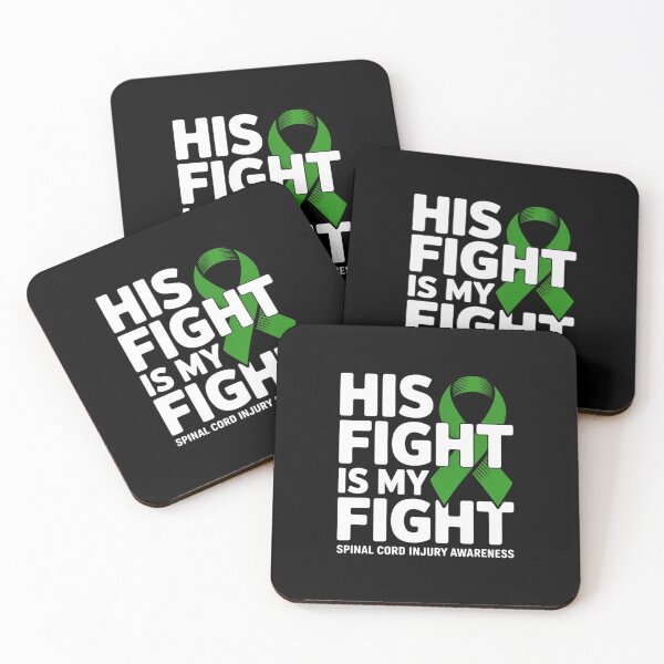Item preview, His Fight My Fight Green Ribbon Spinal Cord Injury Awareness designed and sold by grounabslaninal.