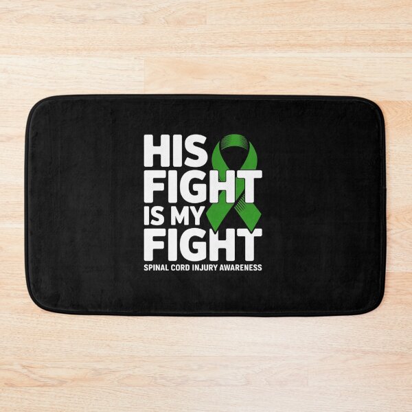 Item preview, His Fight My Fight Green Ribbon Spinal Cord Injury Awareness designed and sold by grounabslaninal.