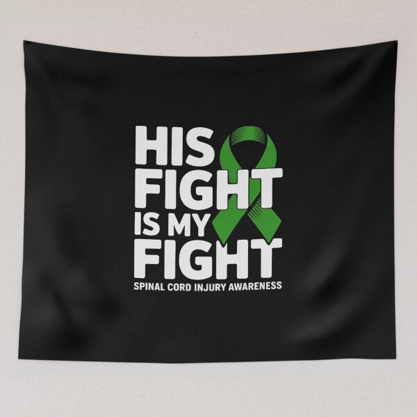 Item preview, His Fight My Fight Green Ribbon Spinal Cord Injury Awareness designed and sold by grounabslaninal.