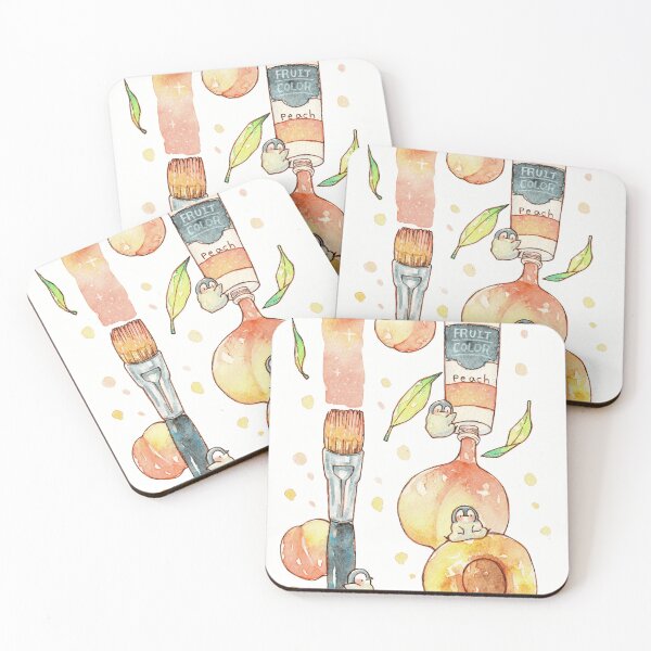Item preview, Sweet Peach Watercolor Art Supply Illustration designed and sold by Atomikart.