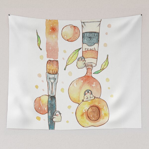 Item preview, Sweet Peach Watercolor Art Supply Illustration designed and sold by Atomikart.