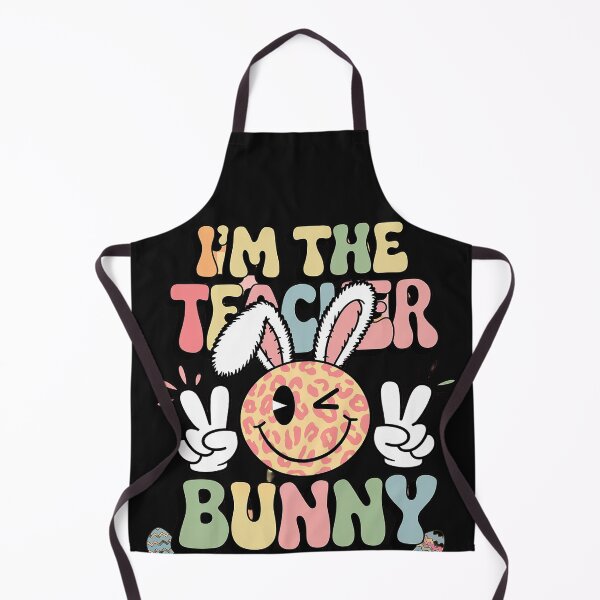 Item preview, Groovy Smile Face I'm The Teacher Bunny Nurse Easter Day designed and sold by Sutvaomom.