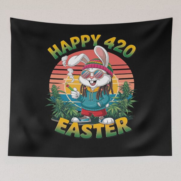 Item preview, Happy 420 Easter Smoking Easter Bunny Men Women designed and sold by Sutvaomom.