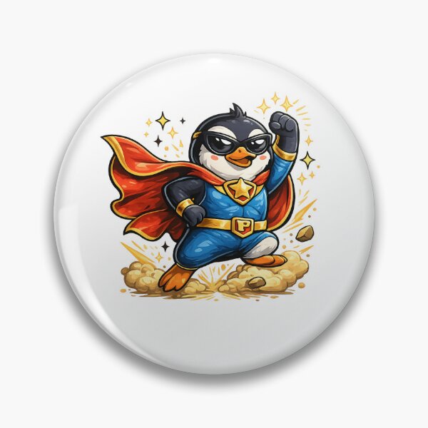 Artikelvorschau, Superhelden-Pinguin | Niedlicher Cartoon-Pinguin-Held mit Umhang | Lustiges Tier-Superkraft-Design entworfen und verkauft von dreameroriginal.