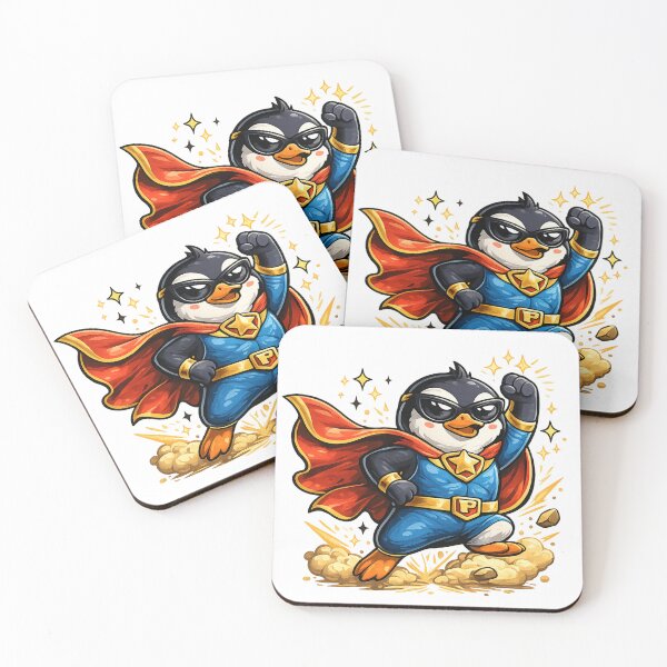 Item preview, Superhero Penguin | Cute Cartoon Penguin Hero with Cape | Funny Animal Superpower Design designed and sold by dreameroriginal.