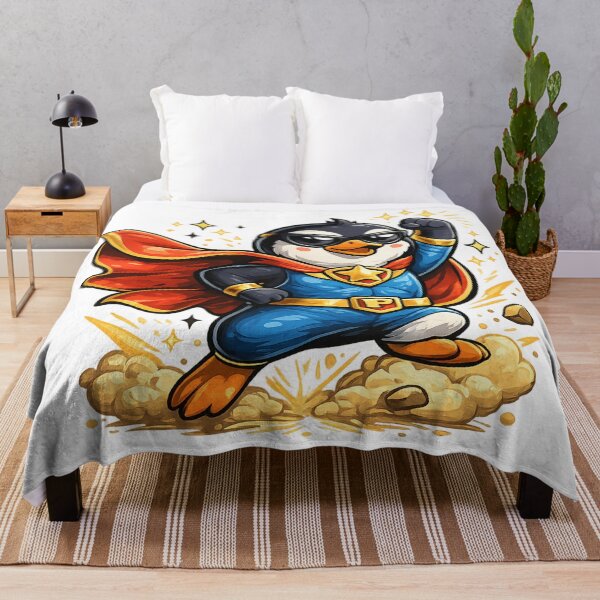 Item preview, Superhero Penguin | Cute Cartoon Penguin Hero with Cape | Funny Animal Superpower Design designed and sold by dreameroriginal.