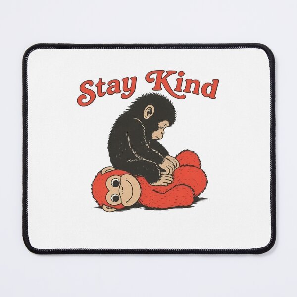 Item preview, Stay Kind - Cute Chimpanzee and Red Monkey Illustration designed and sold by Sunnay1989.