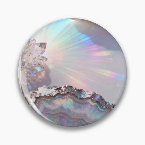 Item preview, Rainbow Iridescent Opal Abalone Geode Witchy Fantasy designed and sold by The Devil That You Forgot.
