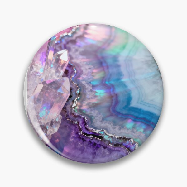 Item preview, Rainbow Iridescent Opal Abalone Geode Witchy Fantasy designed and sold by The Devil That You Forgot.