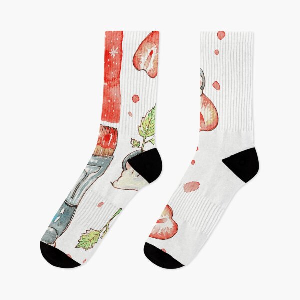 Item preview, Fresh Strawberry Watercolor Art Supplies Design designed and sold by Atomikart.