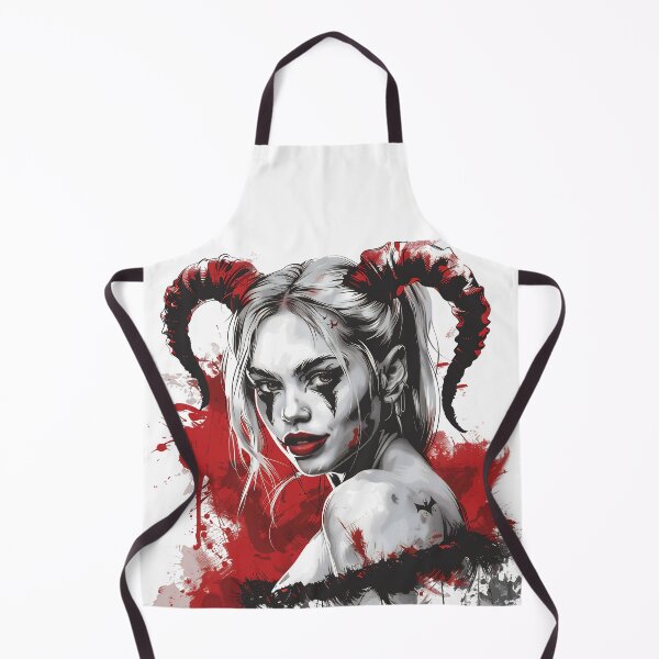Item preview, Gothic Clown Portrait – Dark Feminine Horror Red Black Aesthetic Art designed and sold by Abbaddon Designs.