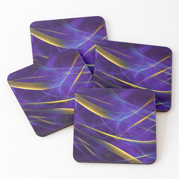 Item preview, Purple Fantasy Skies With Golden 'Magical' Streaks Abstract designed and sold by DEC02.