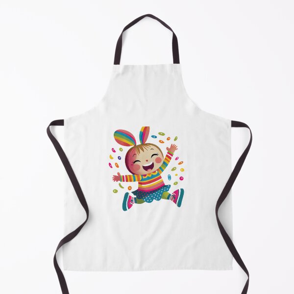 Item preview, Cheerful rabbit girl. Cute cartoon bunny on a white background designed and sold by ArtEventET.