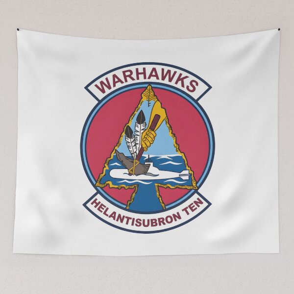 Item preview, Official Heritage Insignia of Helicopter Anti-Submarine Squadron Ten (HS-10) "Warhawks" designed and sold by CharlieDesings.