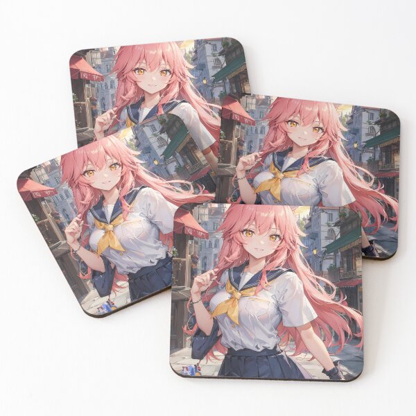 Item preview, Tamamo no Mae Fate Grand Order School Street Smile designed and sold by TanglenRabbit.