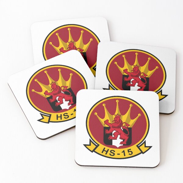 Item preview, Official Insignia of Helicopter Anti-Submarine Squadron Fifteen (HS-15) "Red Lions" designed and sold by CharlieDesings.