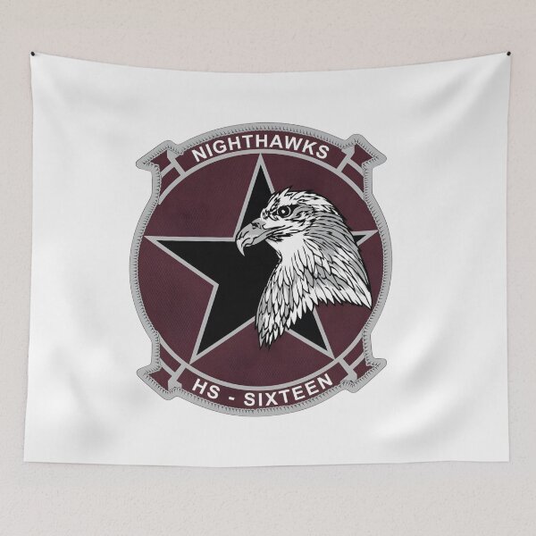 Item preview, Official Insignia of Helicopter Anti-Submarine Squadron Sixteen (HS-16) "Nighthawks" designed and sold by CharlieDesings.