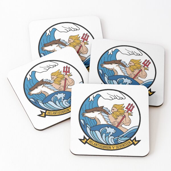 Item preview, Official Heritage Insignia of Helicopter Anti-Submarine Squadron Seventeen (HS-17) "Neptune's Raiders" designed and sold by CharlieDesings.