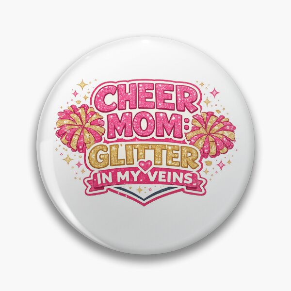 Item preview, Cheer Mom Glitter In My Veins Sparkle Pom Pom Cheerleading Graphic designed and sold by HobsS.