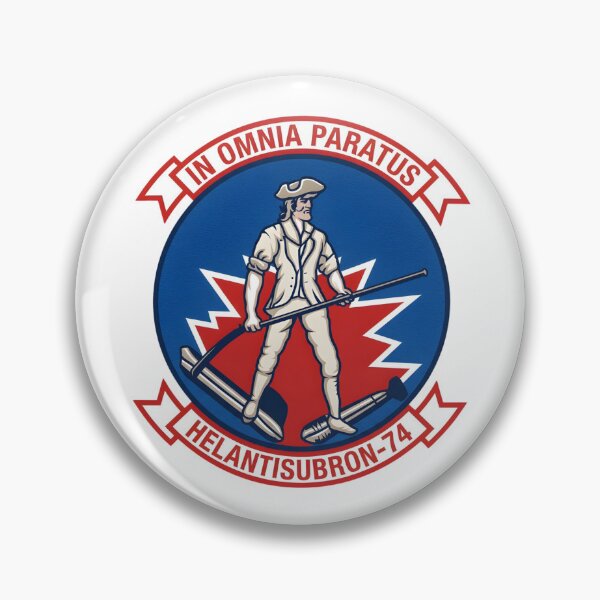 Item preview, Official Heritage Insignia of Helicopter Anti-Submarine Squadron Seventy-Four (HS-74) "Minutemen" designed and sold by CharlieDesings.